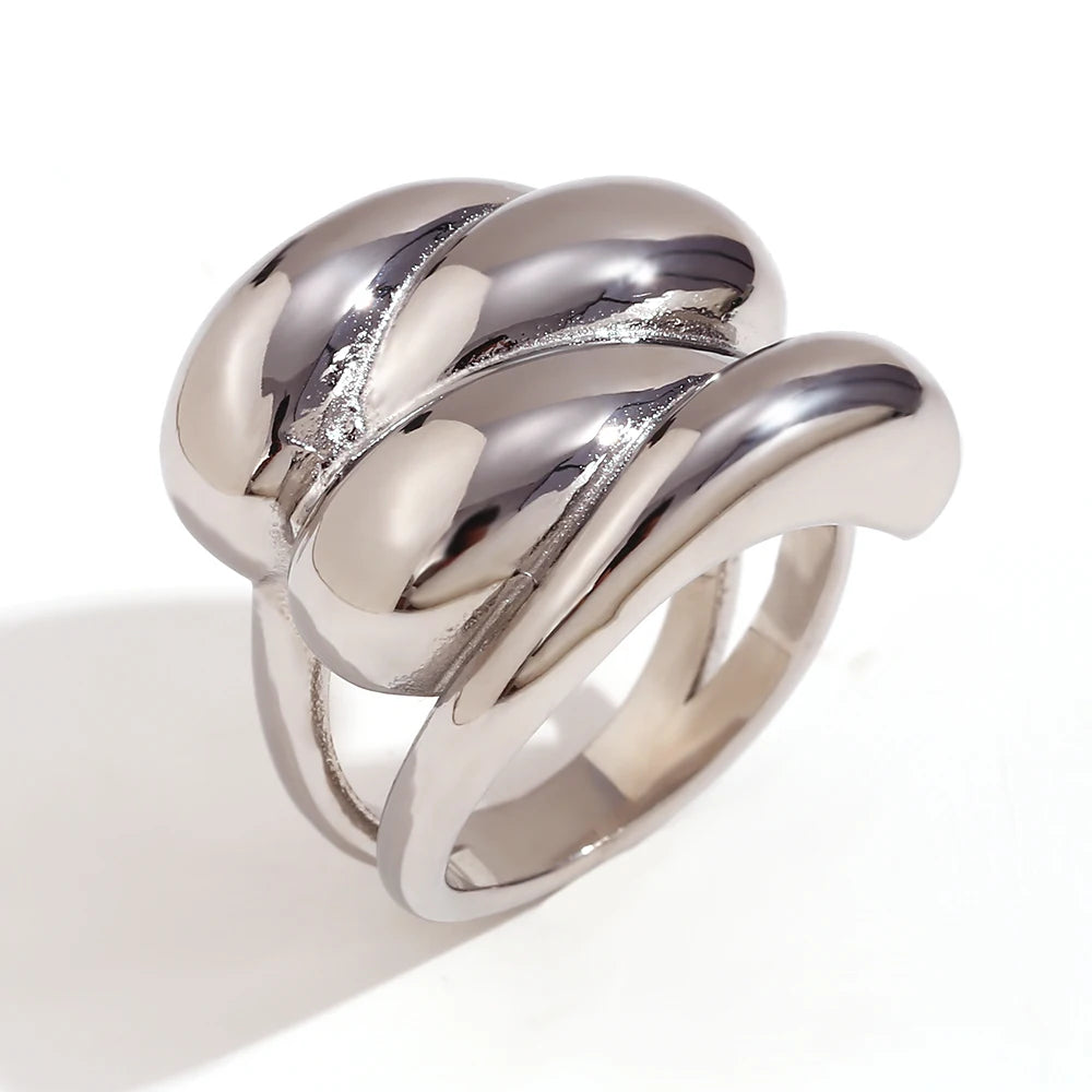 Bold Fusion Ring silver