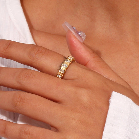 Clarity Ring on finger