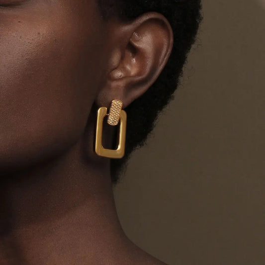 Classic Allure Earrings on model