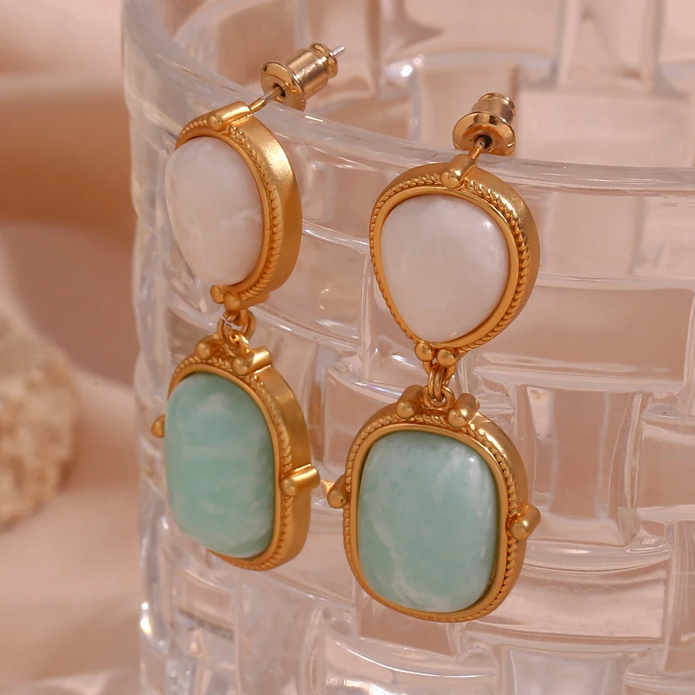 Classic Gems Earrings on glass