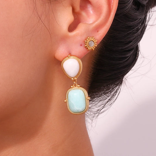Classic Gems Earrings on model