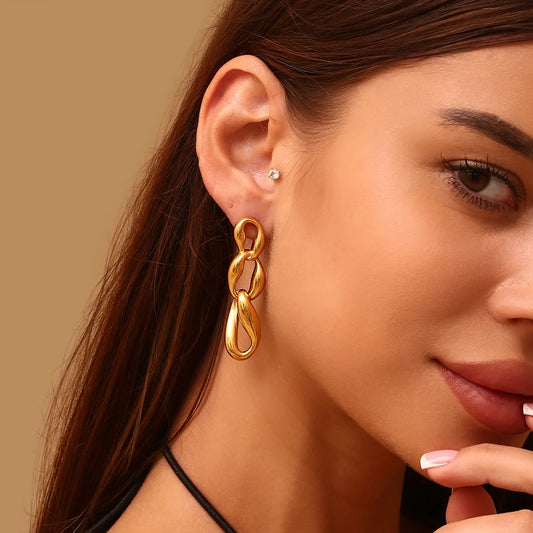 Glamlinks Gold Earrings on model