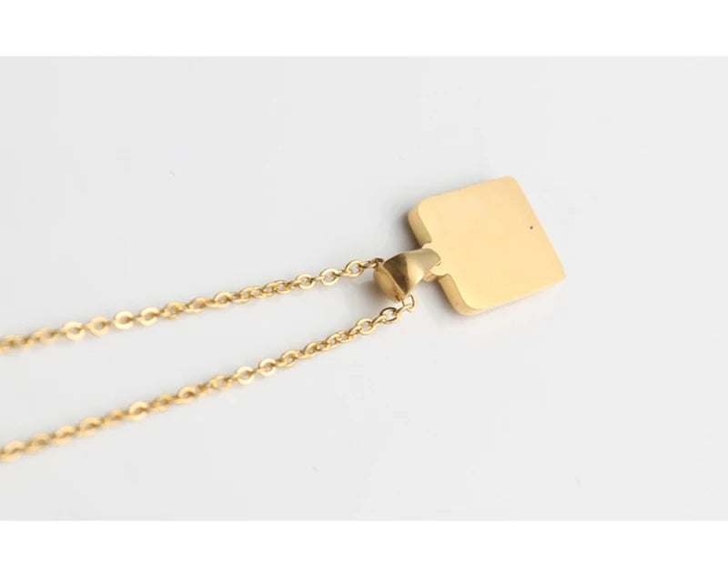 Golden Initial Letter Necklace