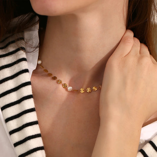 Holy Shimmers Necklace on model