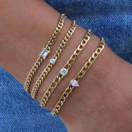 Luminous Edge Bracelets on model wrist