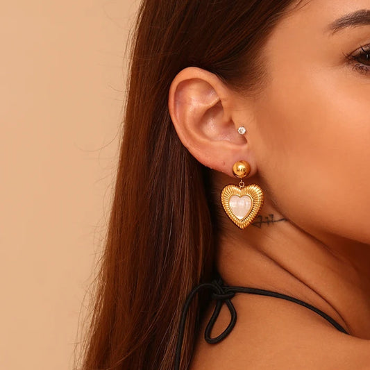 Mon Amour Earrings on model