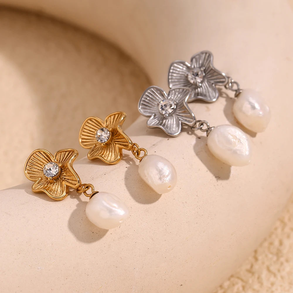Pearly Blossom Earrings