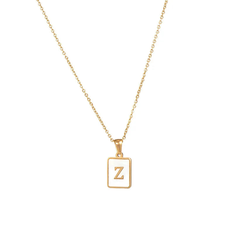 Golden Initial Letter Necklace