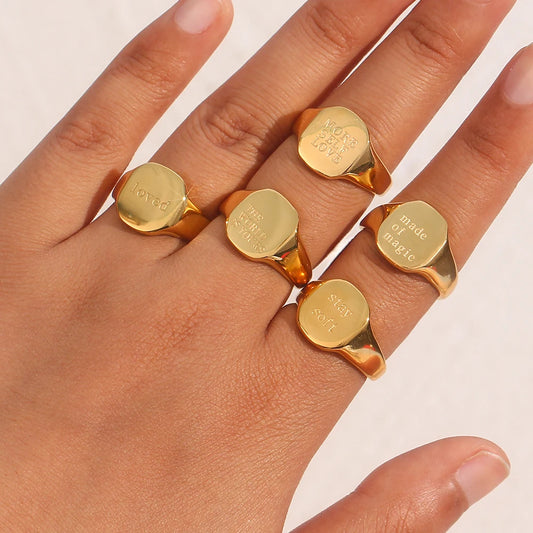 Mantra Signet Ring
