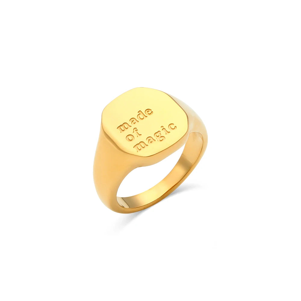 Mantra Signet Ring