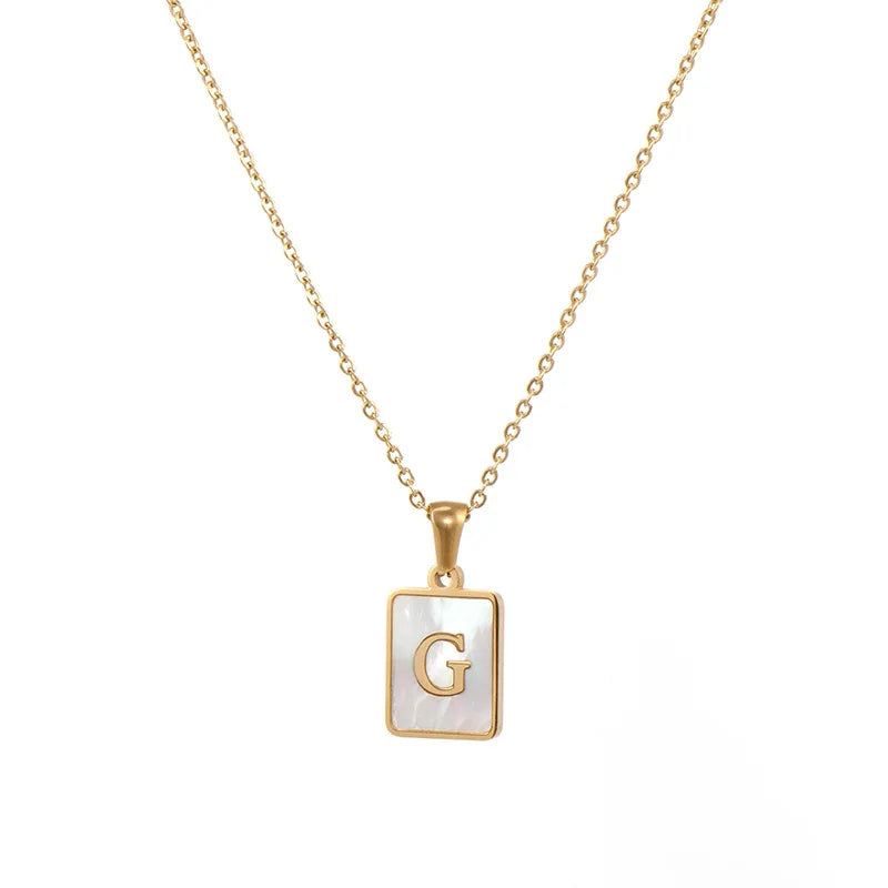 Golden Initial Letter Necklace