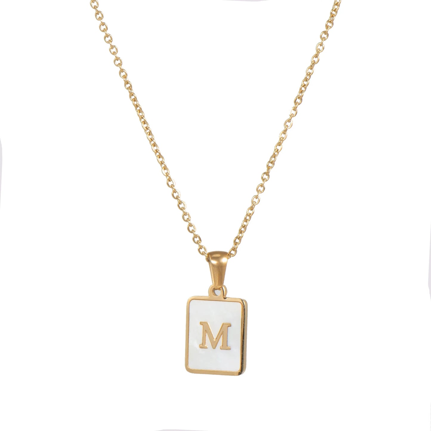 Golden Initial Letter Necklace