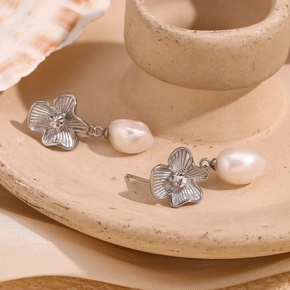 Pearly Blossom Earrings