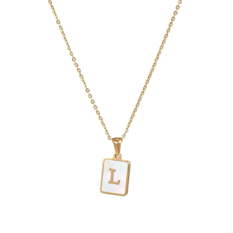 Golden Initial Letter Necklace