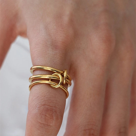 Unity Stack Ring in gold