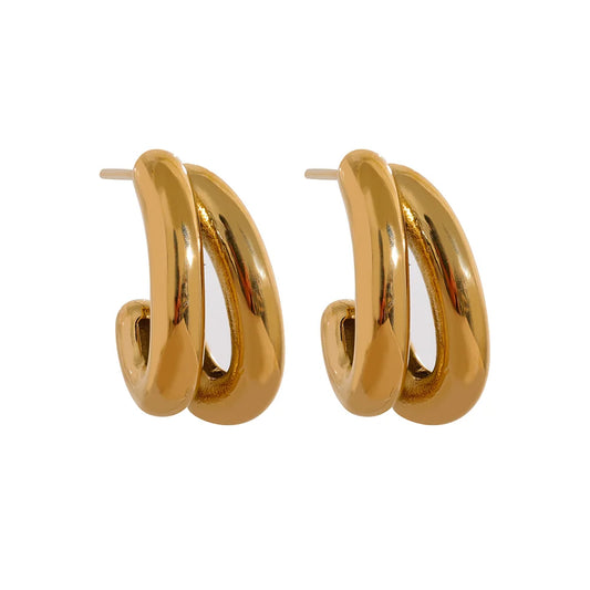 Double Class Hoops Earrings