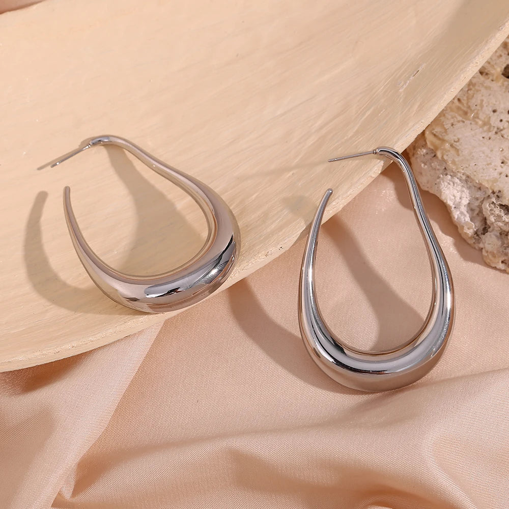 Allure Hoops Earrings Silver