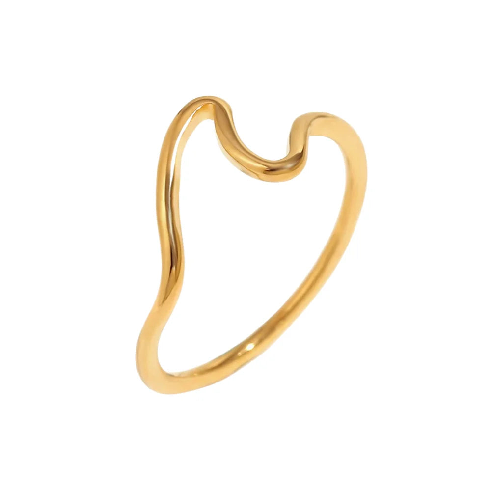 Golden Wave Ring