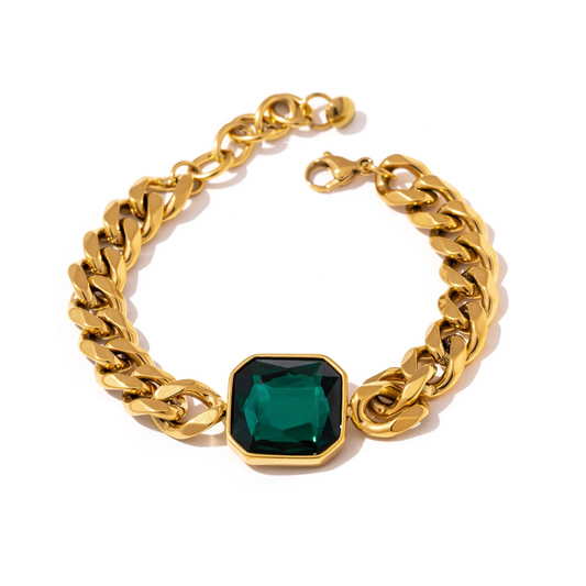 Her Boldness Emerald Bracelet