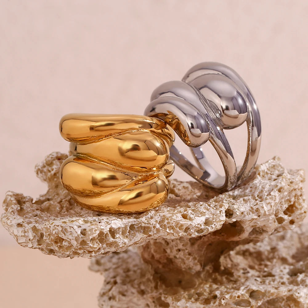 Bold Fusion Ring Silver and Gold