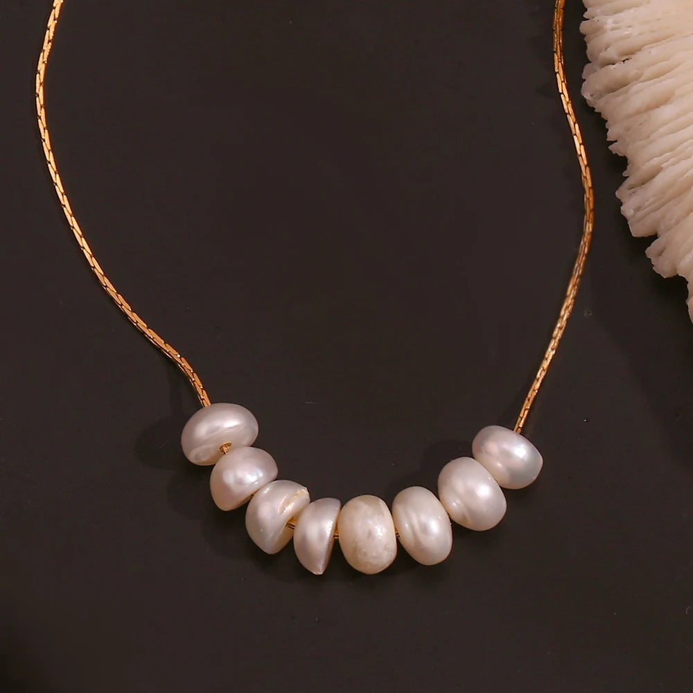 Charming Pearls Necklace on black background