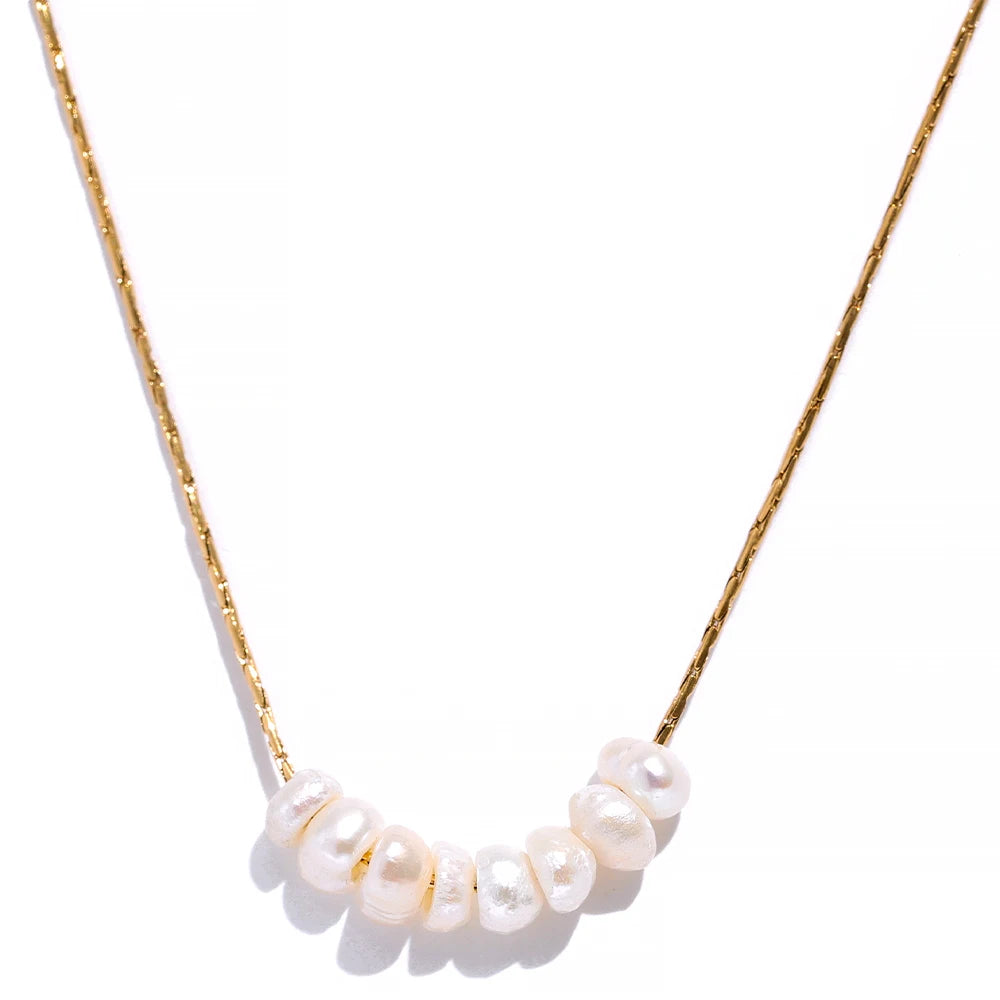 Charming Pearls Necklace on white background
