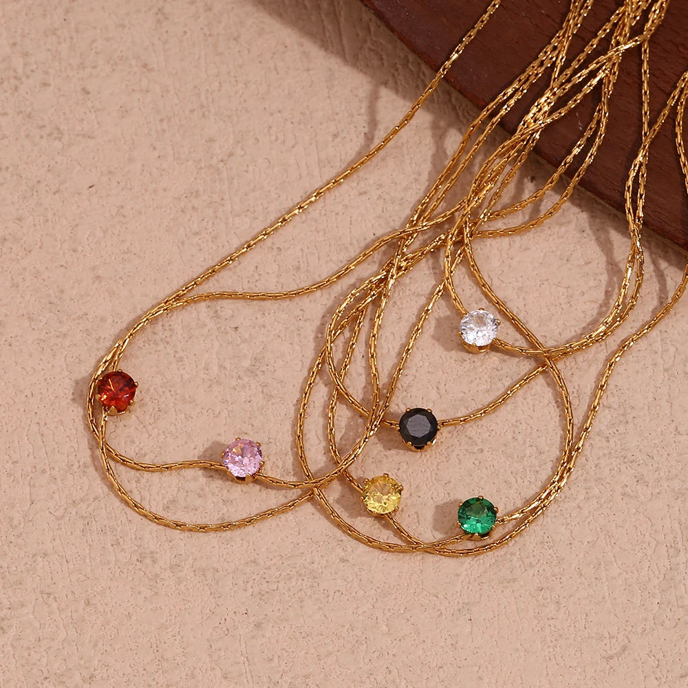Delicate Dot Necklace mixed colors