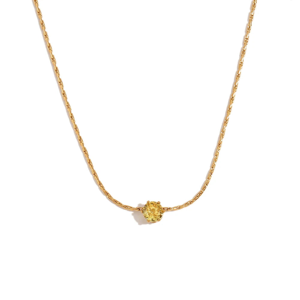 Delicate Dot Necklace in champagne gold