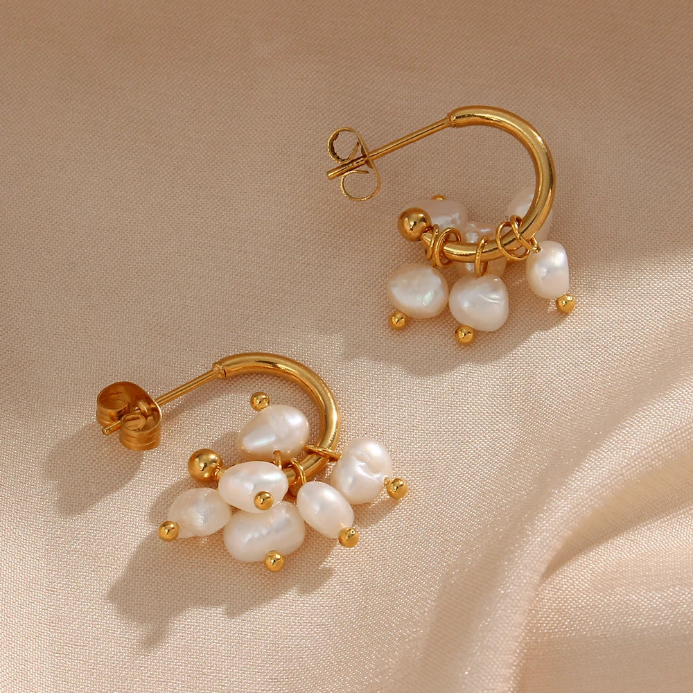 dewdrops hoops earrings flatlay
