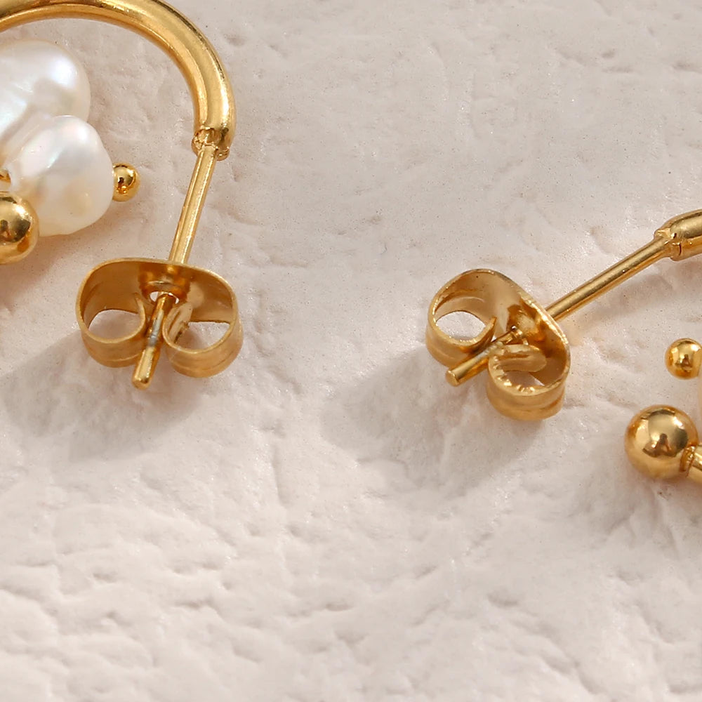 Dewdrops Hoop Earrings clasp close up