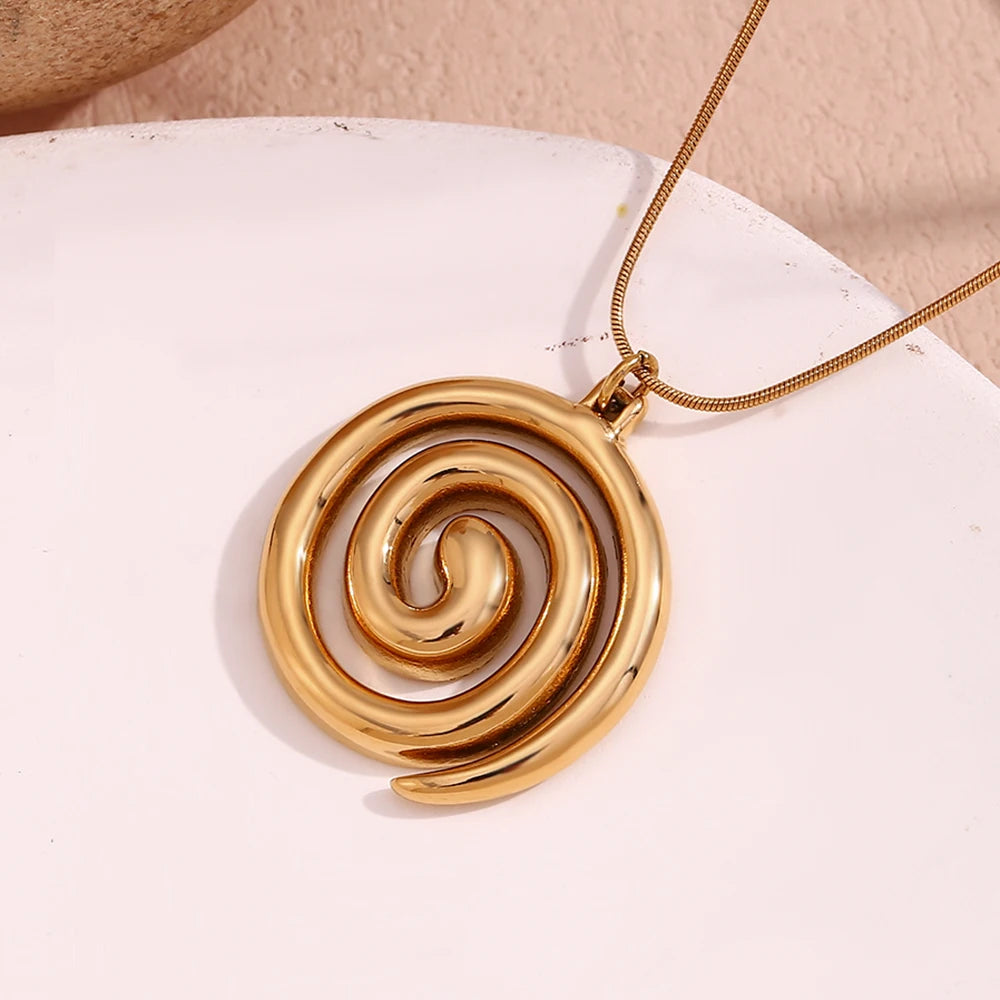 Golden Vortex Necklace closeup