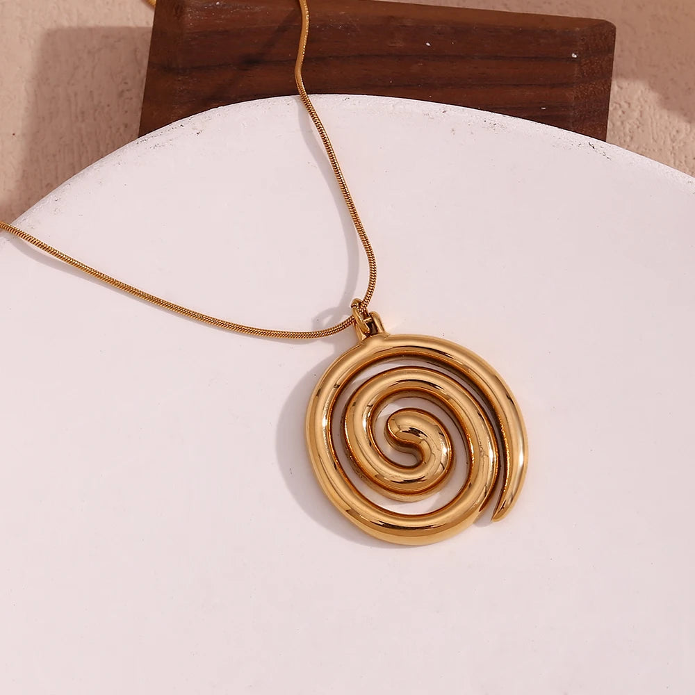Golden Vortex Necklace  Belle and Bold