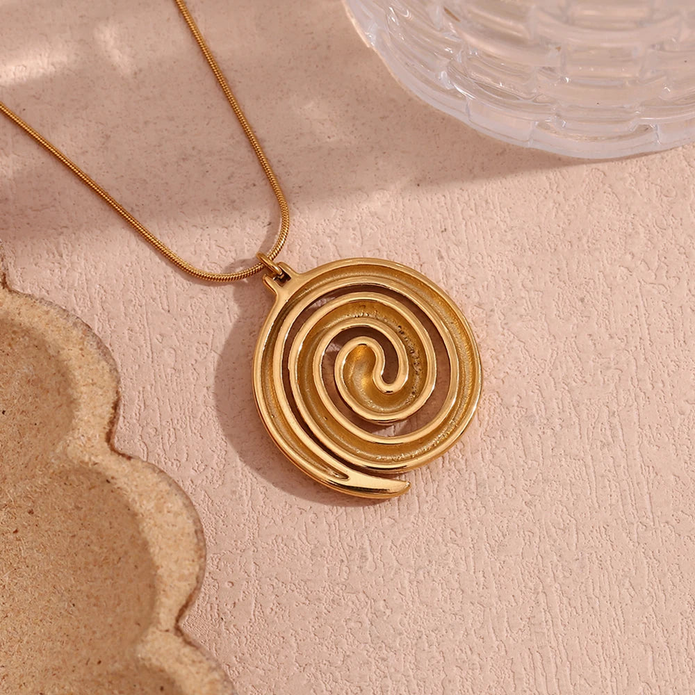 Golden Vortex Necklace backside
