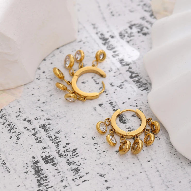 Stellar Divine Hoop Earrings