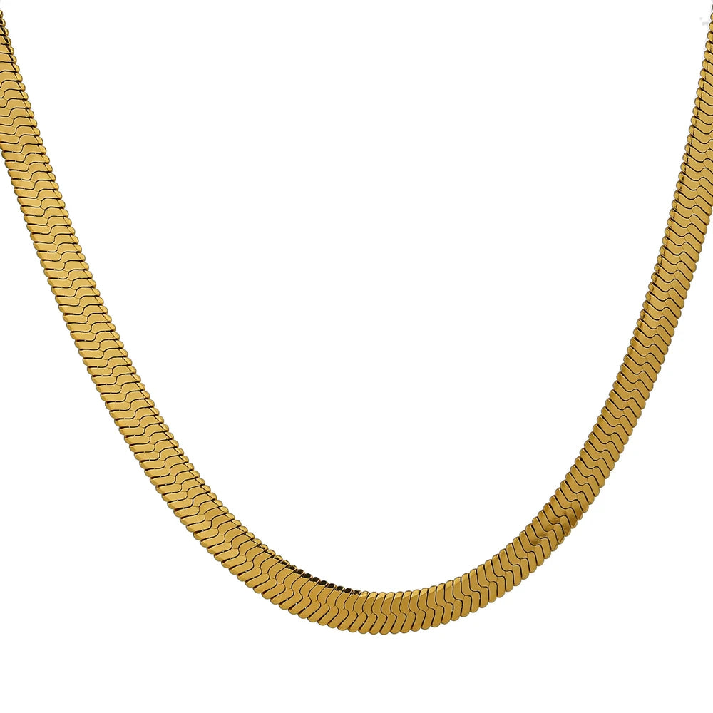 Sleek Charm Snake Chain Necklace