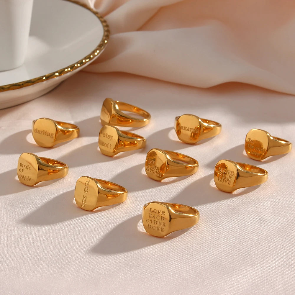 Mantra Signet Ring