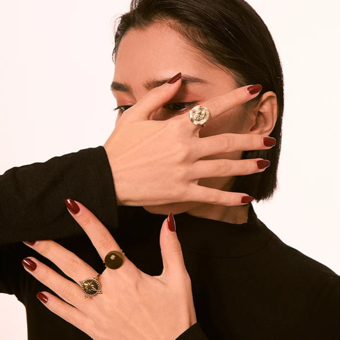 The Ruler's Seal Golden Coin Ring