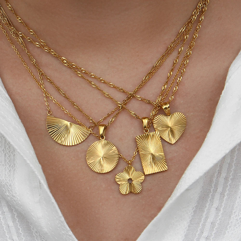 Inner Light Necklaces on model