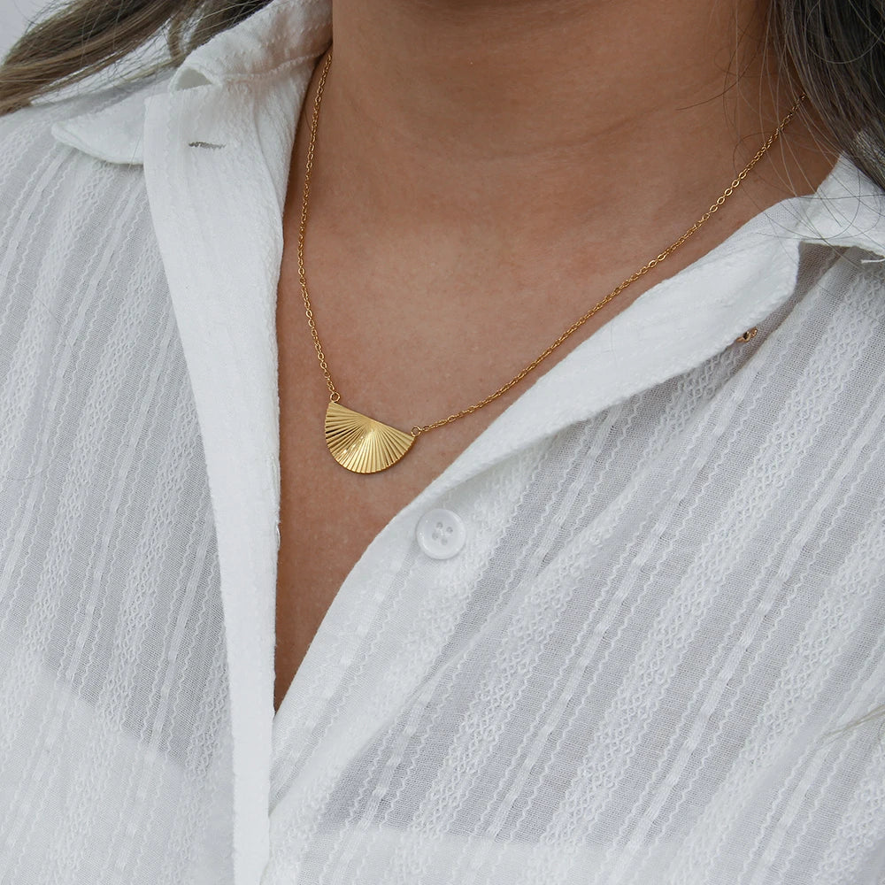 Inner Light Necklace on model