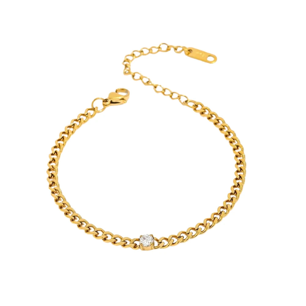 Luminous Edge Bracelet gold on white background