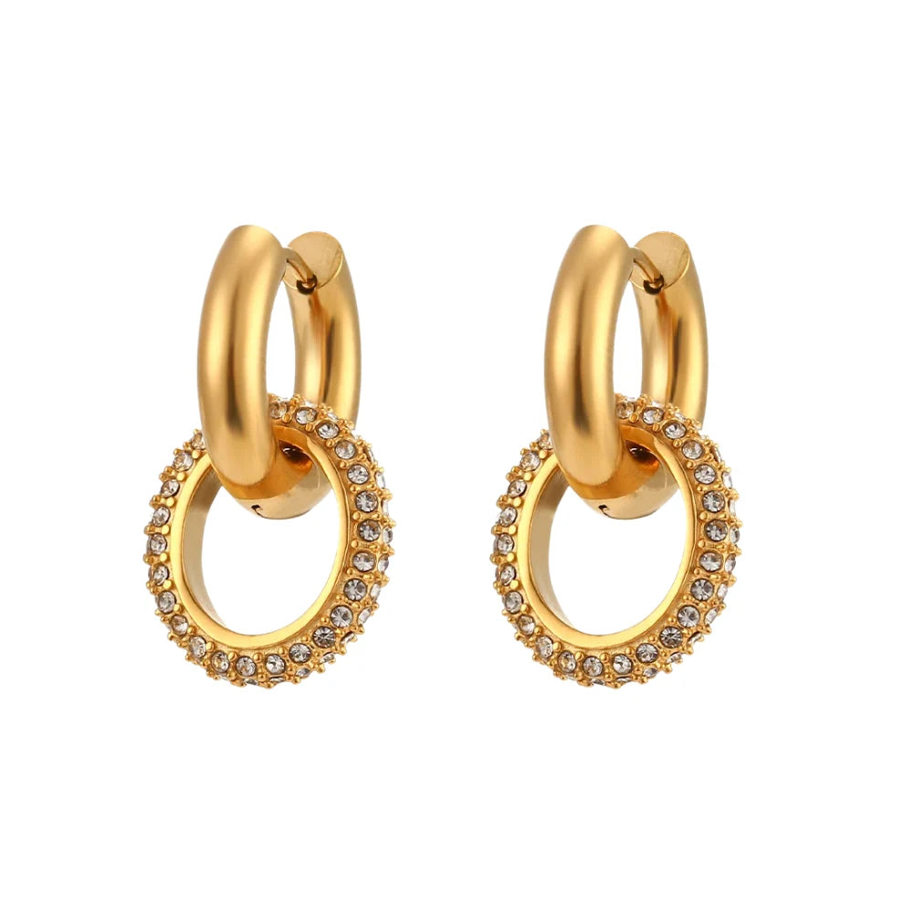 Luminous Hoops on white background