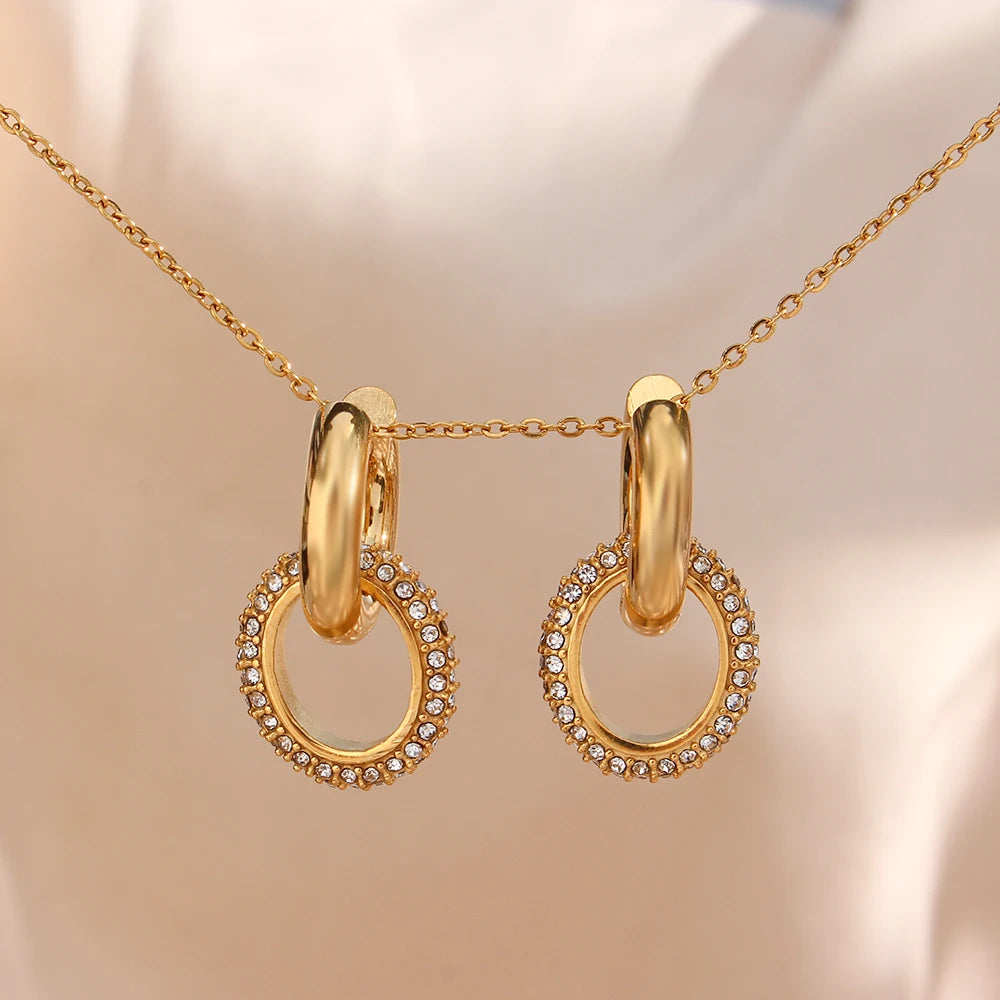 Luminous Hoops hanging from a chain