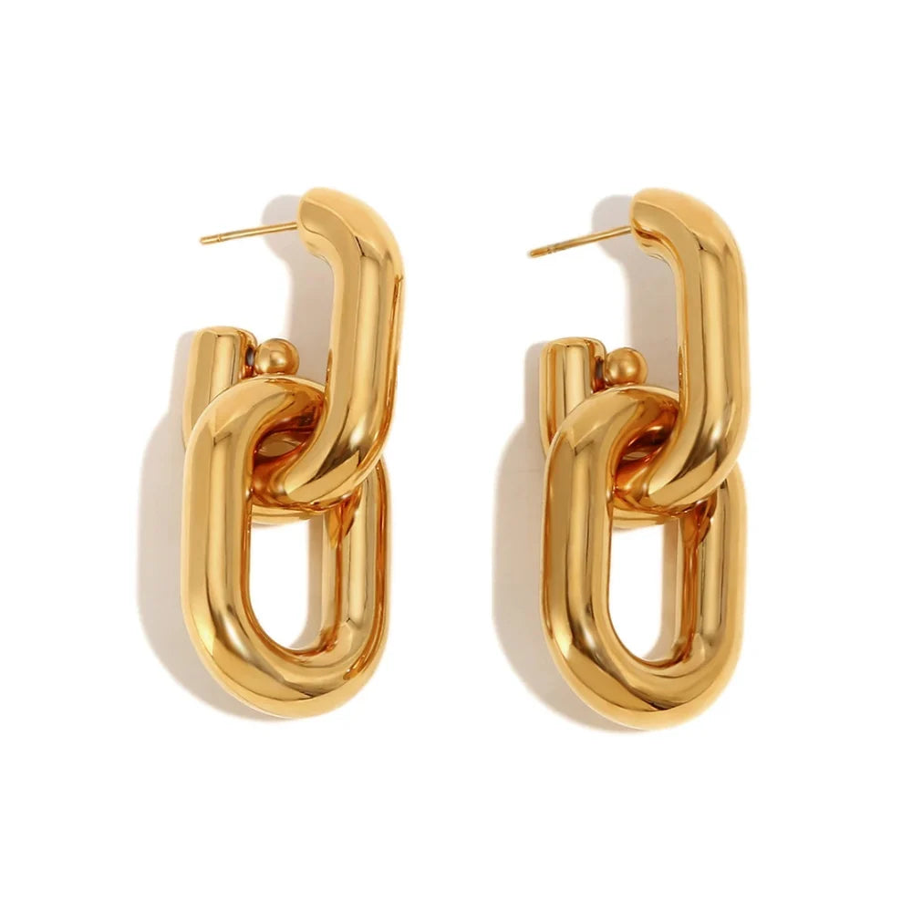 Lush Links Earrings on white background