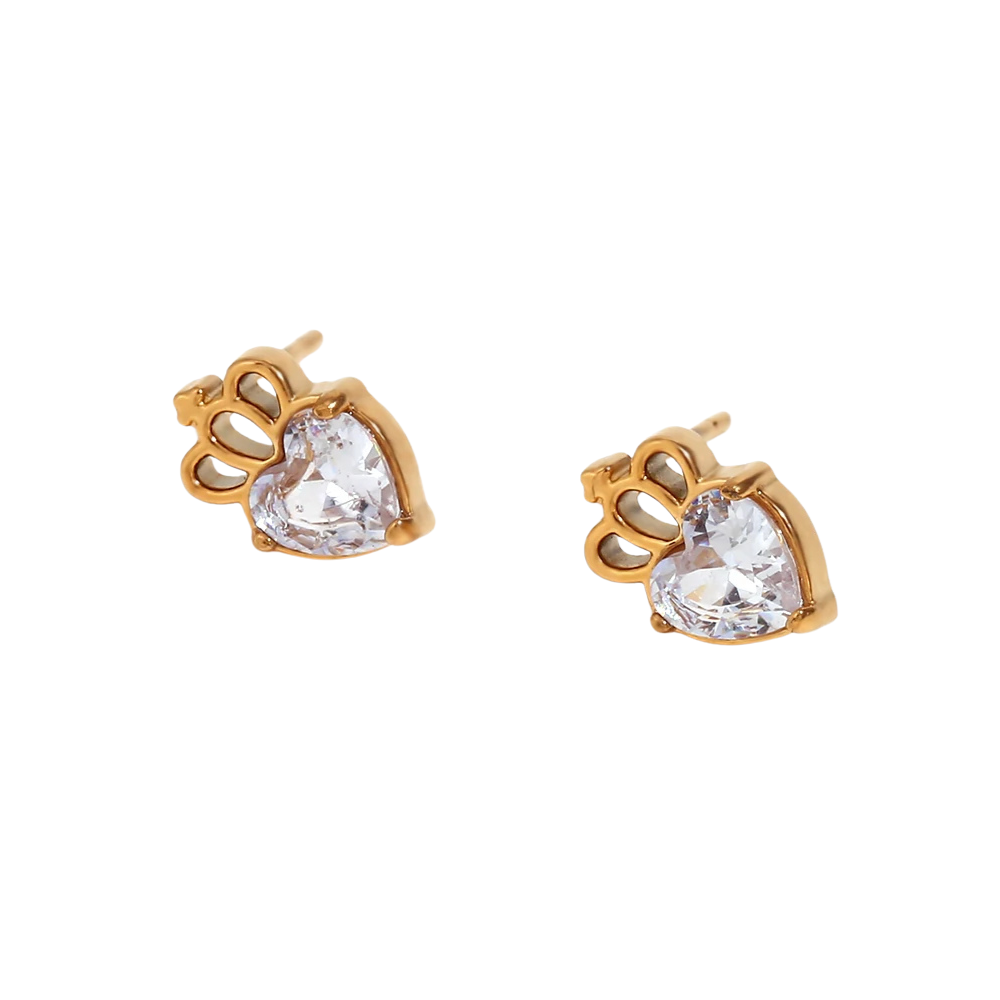Petite Royal Stud Earrings on white background