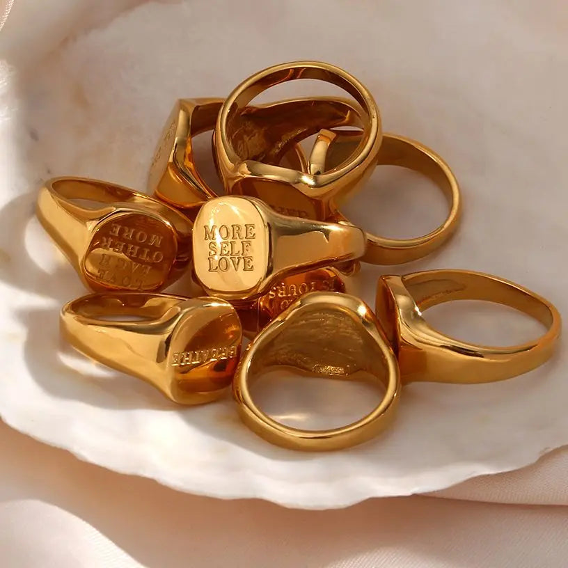 Mantra Signet Ring