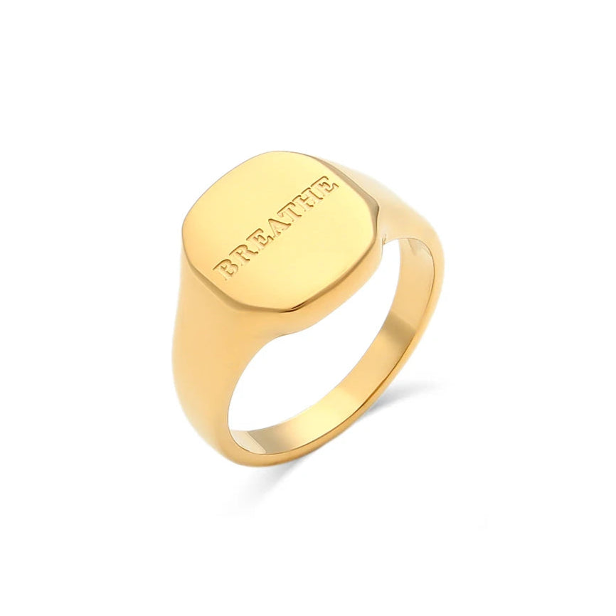 Mantra Signet Ring