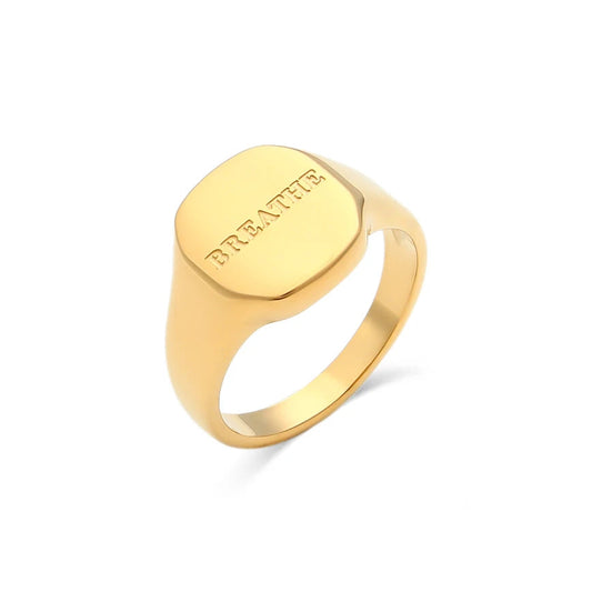 Mantra Signet Ring