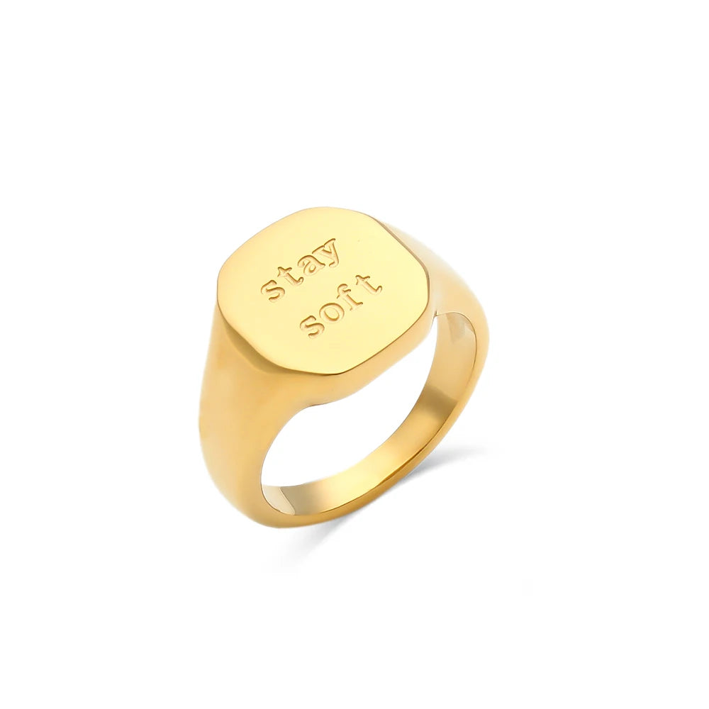 Mantra Signet Ring