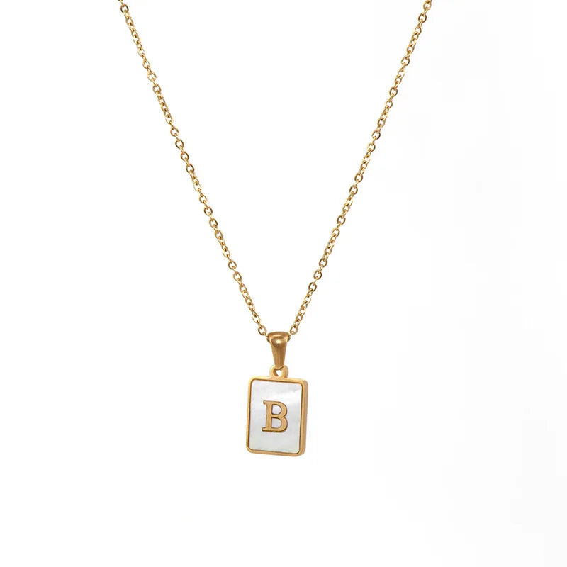Golden Initial Letter Necklace