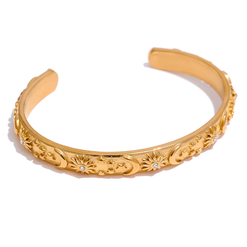 Celestial Glow Bangle Bracelet